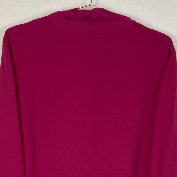The Limited Womens blouse Size 2X bow dark pink long sleeve office to evening - Picture 4 of 6
